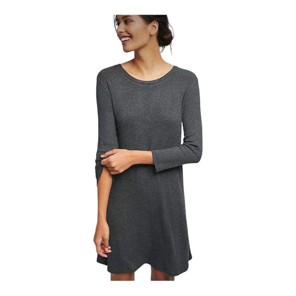 Anthropologie Velvet by Graham & Spencer Chrissy Tunic Dress S gray color
